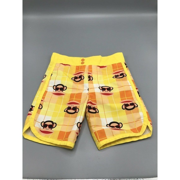 Paul Frank Boys Toddler size 2T swim Shorts monkey sunglasses yellow toddler‎ - Picture 1 of 5